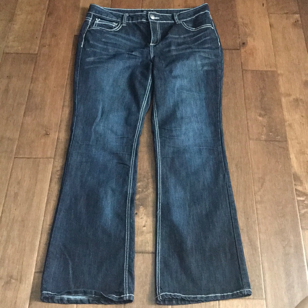 Brand new pair of jeans. Dark wash. Tall. XL